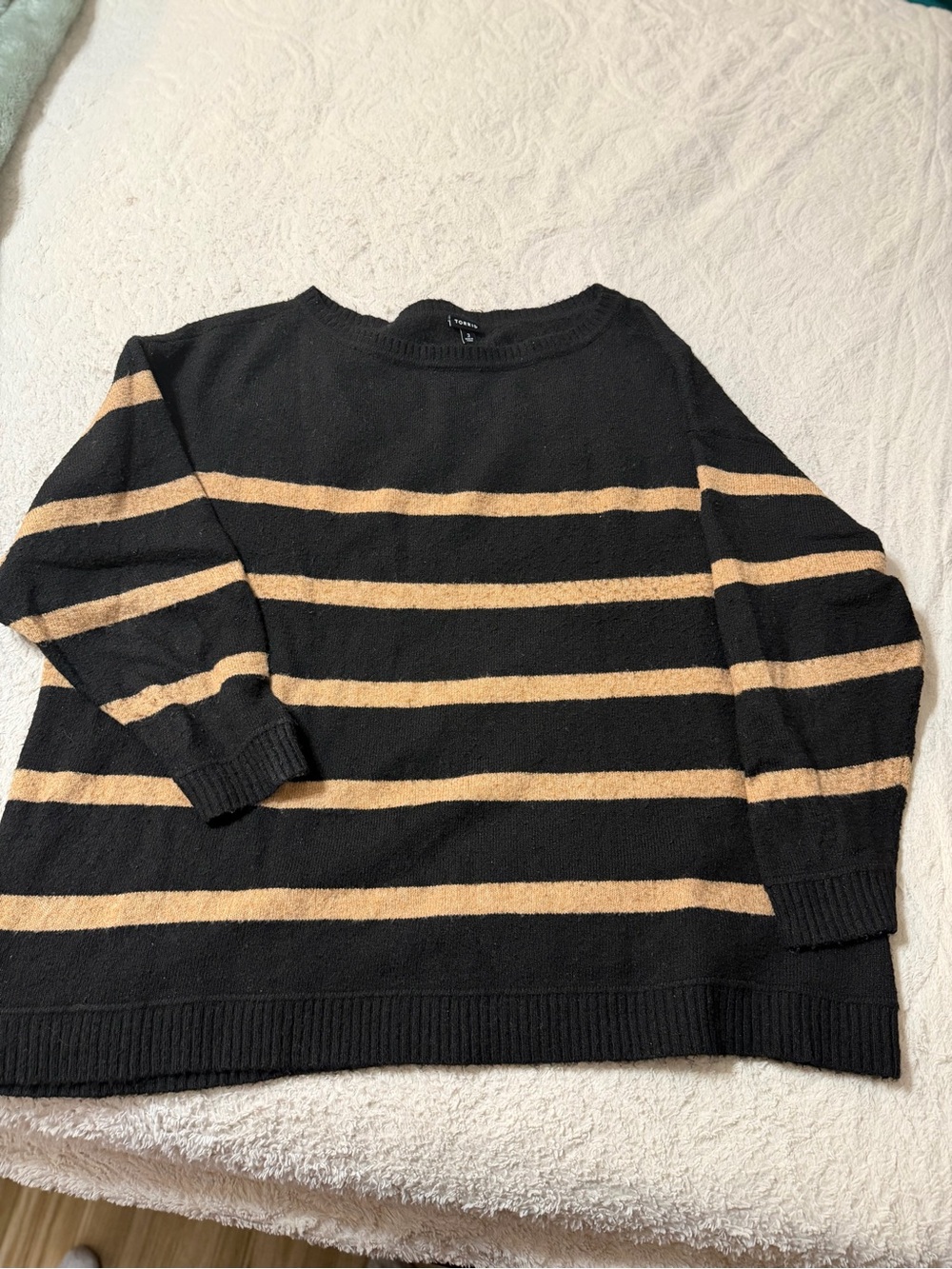 Torrid Black and Gold sweater